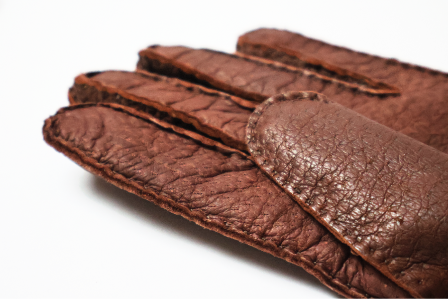 Gants Cuba en cuir de pécari doublé de cachemire