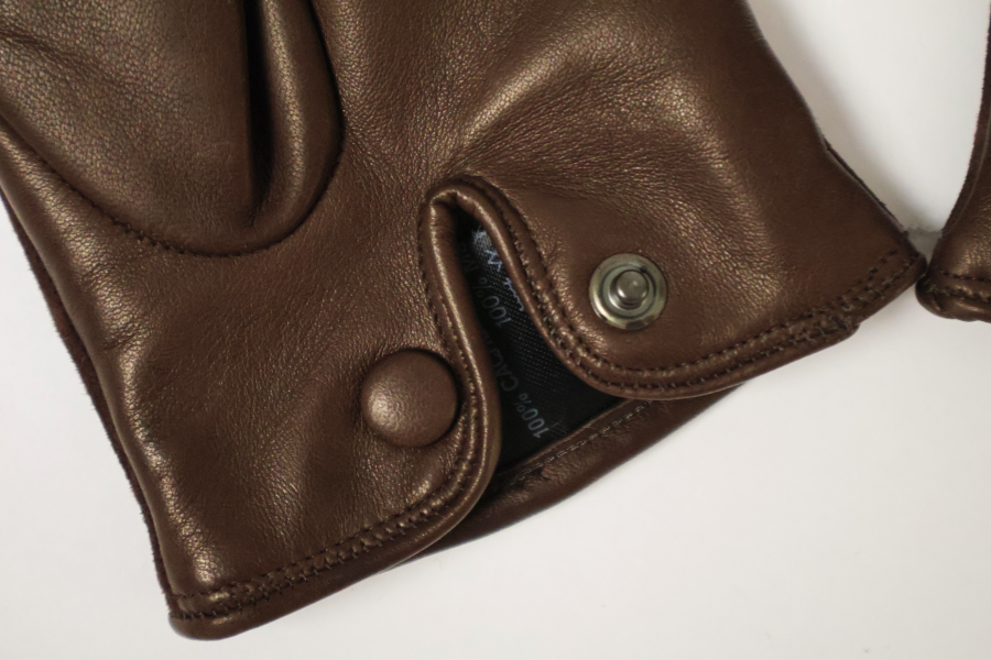 Gants Intemporel bi-texture cuir d'agneau et cuir d'agneau suédé doublé de cachemire