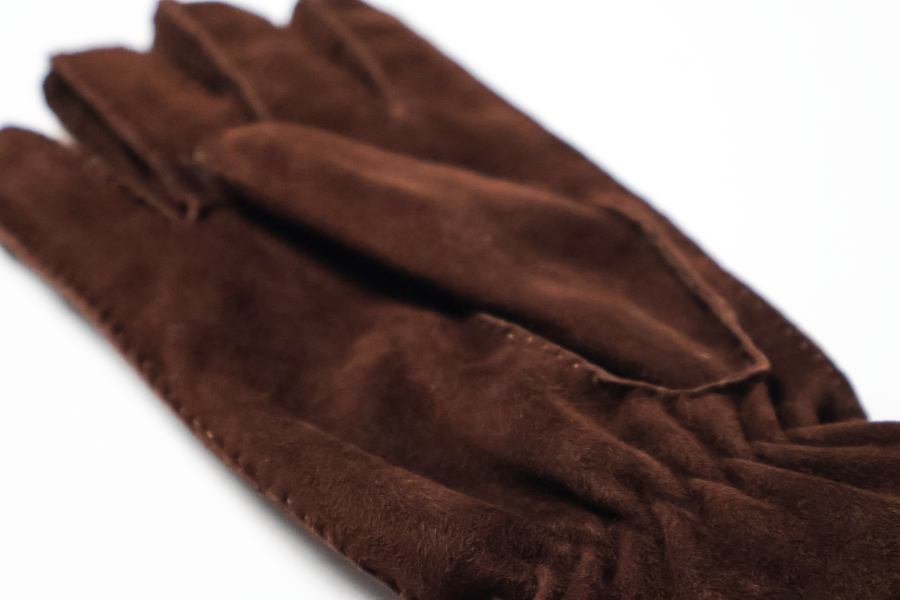 Gants Baroudeur en cuir d'agneau suédé doublé de cachemire