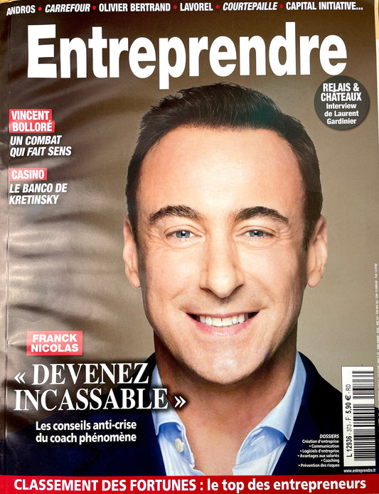 Article dans le célèbre magazine Entreprendre