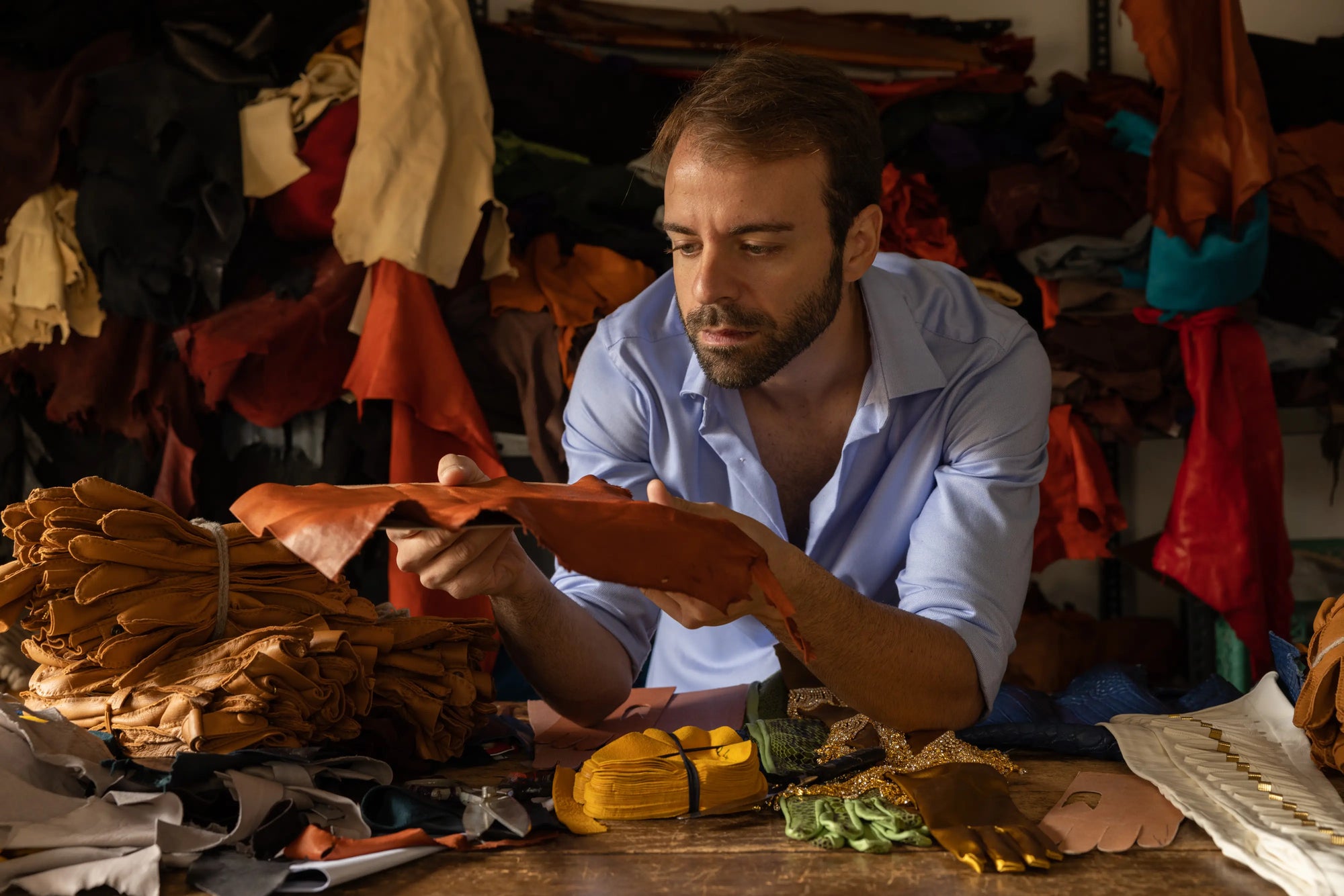 gants en cuir artisanal fait main en italie - La Main De l'Homme