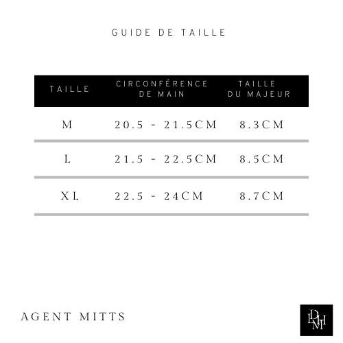 Mitaine Agent Mitts en cuir de mouton et tissus - Homme